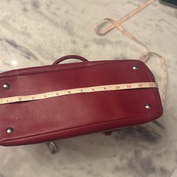 Coach tote deep red like new condition - Picture 13 of 14